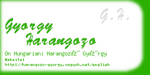 gyorgy harangozo business card